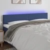 Galvūgalis su LED, mėlynos spalvos, 180x5x78/88cm, audinys