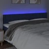 Galvūgalis su LED, mėlynos spalvos, 180x5x78/88cm, audinys