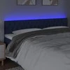 Galvūgalis su LED, mėlynos spalvos, 180x7x78/88cm, audinys
