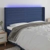 Galvūgalis su LED, mėlynos spalvos, 183x16x118/128cm, audinys