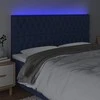 Galvūgalis su LED, mėlynos spalvos, 200x7x118/128cm, audinys