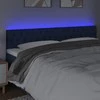 Galvūgalis su LED, mėlynos spalvos, 200x7x78/88cm, audinys
