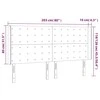 Galvūgalis su LED, mėlynos spalvos, 203x16x118/128cm, audinys