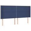 Galvūgalis su LED, mėlynos spalvos, 203x16x118/128cm, audinys