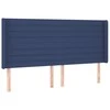 Galvūgalis su LED, mėlynos spalvos, 203x16x118/128cm, audinys