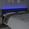 Galvūgalis su LED, mėlynos spalvos, 203x16x78/88cm, audinys