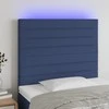 Galvūgalis su LED, mėlynos spalvos, 80x5x118/128cm, audinys