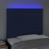 Galvūgalis su LED, mėlynos spalvos, 80x5x118/128cm, audinys