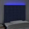 Galvūgalis su LED, mėlynos spalvos, 80x5x118/128cm, audinys