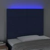 Galvūgalis su LED, mėlynos spalvos, 80x5x118/128cm, audinys