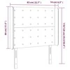 Galvūgalis su LED, mėlynos spalvos, 83x16x118/128cm, audinys