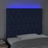 Galvūgalis su LED, mėlynos spalvos, 90x7x118/128cm, audinys