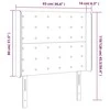 Galvūgalis su LED, mėlynos spalvos, 93x16x118/128cm, audinys
