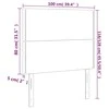 Galvūgalis su LED, pilkas, 100x5x118/128cm, dirbtinė oda