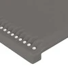 Galvūgalis su LED, pilkas, 100x5x118/128cm, dirbtinė oda