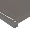Galvūgalis su LED, pilkas, 144x5x118/128cm, dirbtinė oda