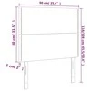 Galvūgalis su LED, pilkas, 90x5x118/128cm, dirbtinė oda