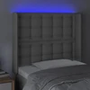 Galvūgalis su LED, pilkos spalvos, 103x16x118/128 cm