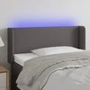 Galvūgalis su LED, pilkos spalvos, 103x16x78/88cm, dirbtinė oda