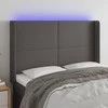 Galvūgalis su LED, pilkos spalvos, 147x16x118/128 cm