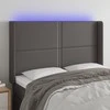 Galvūgalis su LED, pilkos spalvos, 147x16x118/128 cm