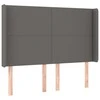 Galvūgalis su LED, pilkos spalvos, 147x16x118/128 cm