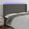 Galvūgalis su LED, pilkos spalvos, 147x16x118/128 cm