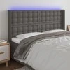 Galvūgalis su LED, pilkos spalvos, 163x16x118/128 cm