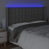 Galvūgalis su LED, pilkos spalvos, 183x16x118/128 cm