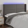 Galvūgalis su LED, pilkos spalvos, 203x16x118/128 cm