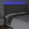 Galvūgalis su LED, pilkos spalvos, 203x16x118/128 cm