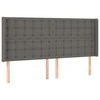 Galvūgalis su LED, pilkos spalvos, 203x16x118/128 cm