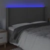 Galvūgalis su LED, pilkos spalvos, 203x16x118/128 cm