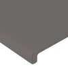 Galvūgalis su LED, pilkos spalvos, 203x16x78/88cm, dirbtinė oda
