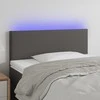 Galvūgalis su LED, pilkos spalvos, 80x5x78/88cm, dirbtinė oda
