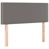 Galvūgalis su LED, pilkos spalvos, 80x5x78/88cm, dirbtinė oda