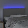 Galvūgalis su LED, pilkos spalvos, 80x5x78/88cm, dirbtinė oda