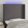 Galvūgalis su LED, pilkos spalvos, 83x16x118/128 cm