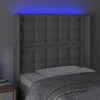 Galvūgalis su LED, pilkos spalvos, 83x16x118/128 cm