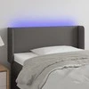Galvūgalis su LED, pilkos spalvos, 83x16x78/88cm, dirbtinė oda