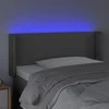 Galvūgalis su LED, pilkos spalvos, 83x16x78/88cm, dirbtinė oda