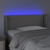 Galvūgalis su LED, pilkos spalvos, 83x16x78/88cm, dirbtinė oda