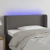 Galvūgalis su LED, pilkos spalvos, 83x16x78/88cm, dirbtinė oda