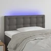 Galvūgalis su LED, pilkos spalvos,100x5x78/88cm, dirbtinė oda