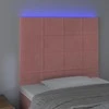 Galvūgalis su LED, rožinės spalvos, 100x5x118/128cm, aksomas