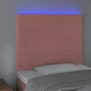 Galvūgalis su LED, rožinės spalvos, 100x5x118/128cm, aksomas