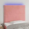 Galvūgalis su LED, rožinės spalvos, 100x5x118/128cm, aksomas