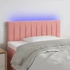 Galvūgalis su LED, rožinės spalvos, 100x5x78/88 cm, aksomas