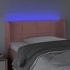 Galvūgalis su LED, rožinės spalvos, 103x16x78/88cm, aksomas