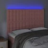 Galvūgalis su LED, rožinės spalvos, 144x5x118/128cm, aksomas